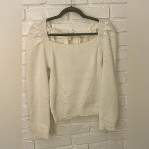 Idem Ditto Cream Tie Back Bow Sweater